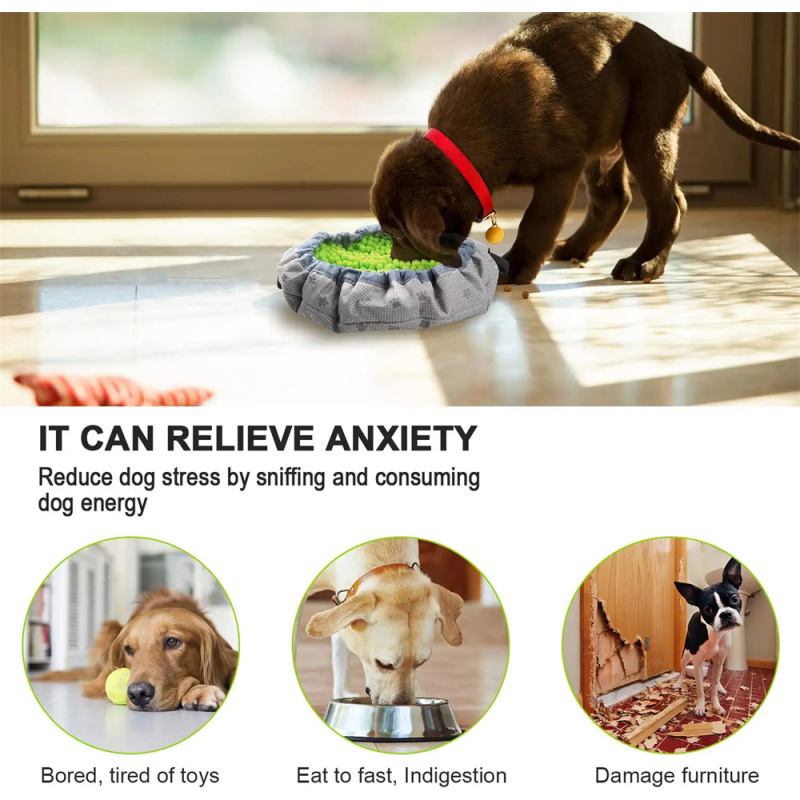 Wholesale Stress Relief Durable Green Snuffle Mat for Dogs with Anti-Slip Designs for Foraging Skill